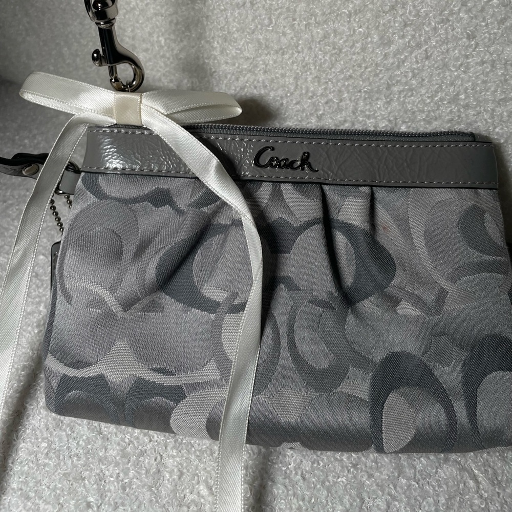 Coach Grey Wristlet